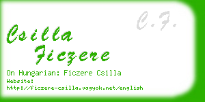 csilla ficzere business card